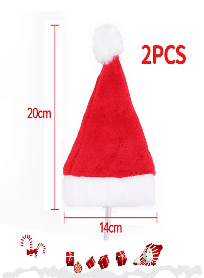 Dancepanda Mini Dog Santa Hat for Dogs Christmas Hat,Small Cat Santa Hats(Red) - Image 2